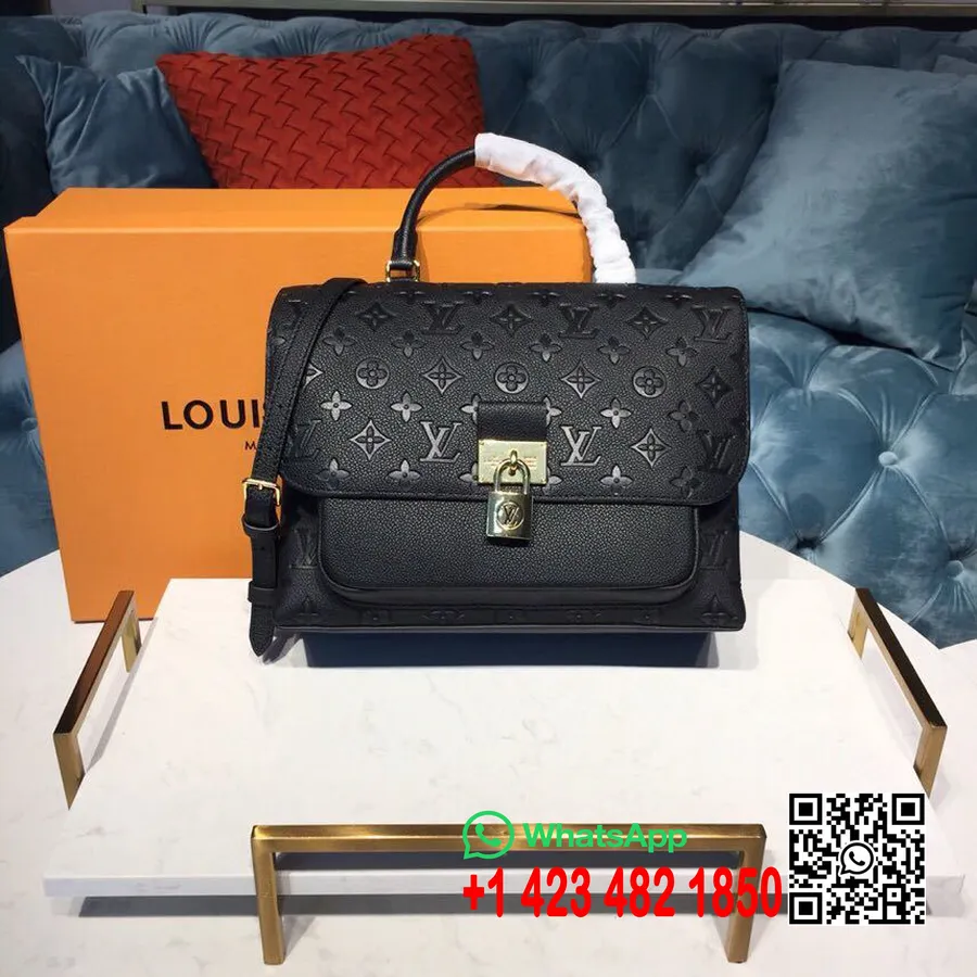 Louis Vuitton Marignan Listonoszka 28cm Monogram Empreinte Canvas Kolekcja Wiosna/lato 2019 M44544, Noir