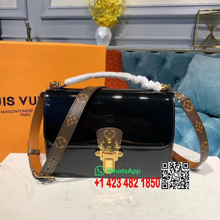 Louis Vuitton Cherrywood Bb Bag Miroir Vernis/monogram Canvas 22cm Vår/sommer 2020 Kolleksjon M51952, Svart