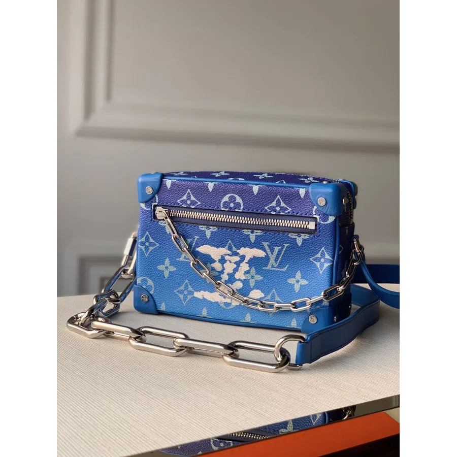 Louis Vuitton Mini Myk Bagasjerom 18 Cm Skymonogram Lerret Høst/vinter 2020 Kolleksjon M45433, Blå