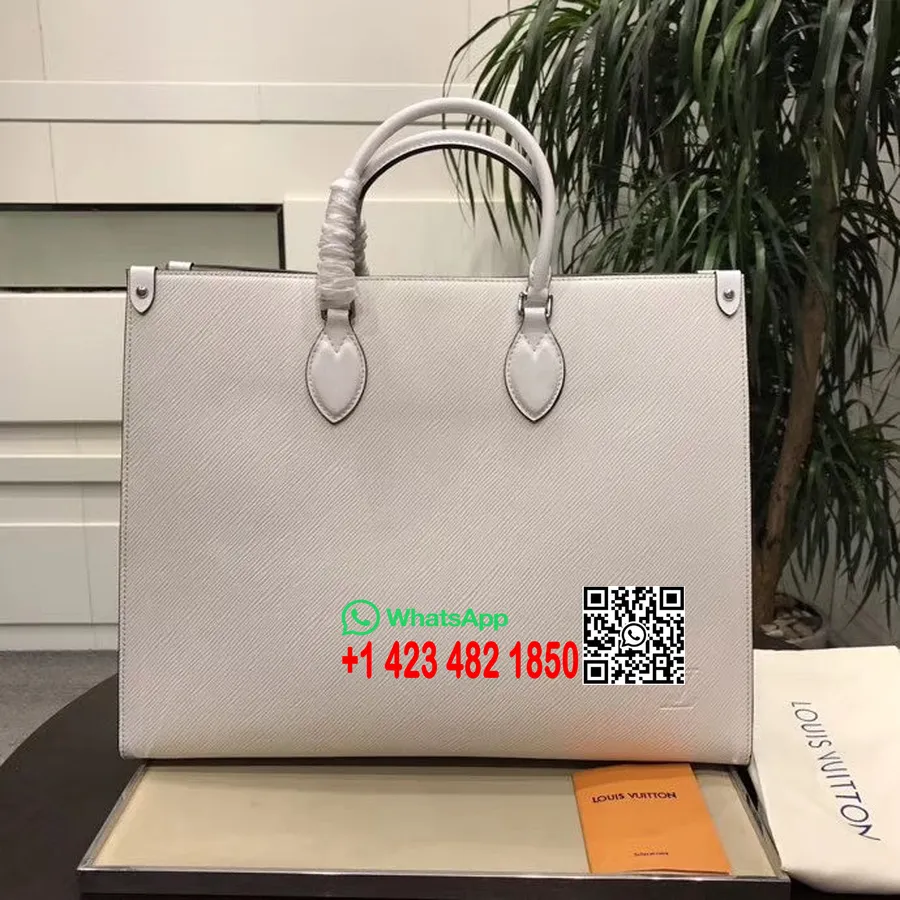 Louis Vuitton Onthego чанта 40cm Epi Canvas колекция пролет/лято 2020 M45120, бяла