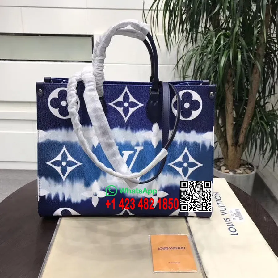 Louis Vuitton Nyakkendőfesték Escale Onthego Táska 40cm-es Monogram Vászon Tavasz/nyár 2020 Kollekció M45120, Kék