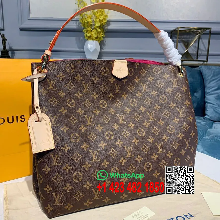 Louis Vuitton Graceful Mm Soma 35cm Monogramma Audekls Pavasara/vasaras 2020 Kolekcija M43704, Brūna/oga