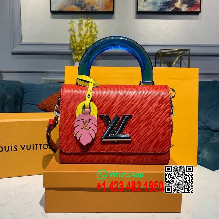 Bolso Louis Vuitton Twist 24cm Epi Lona Crucero Colección 2020 M50282, Rojo