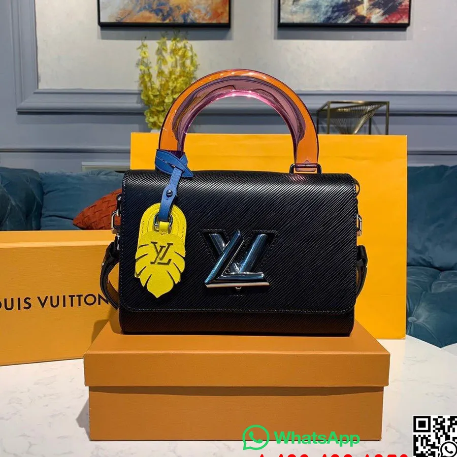 Bolso Louis Vuitton Twist 24cm Epi Lona Crucero Colección 2020 M50282, Negro