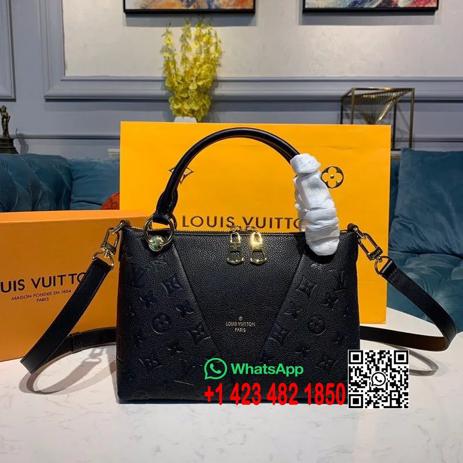 Louis Vuitton V Tote Bb Taška 20cm Monogram Empreinte Kožená Kolekce Jaro/léto 2020 M44418, černá