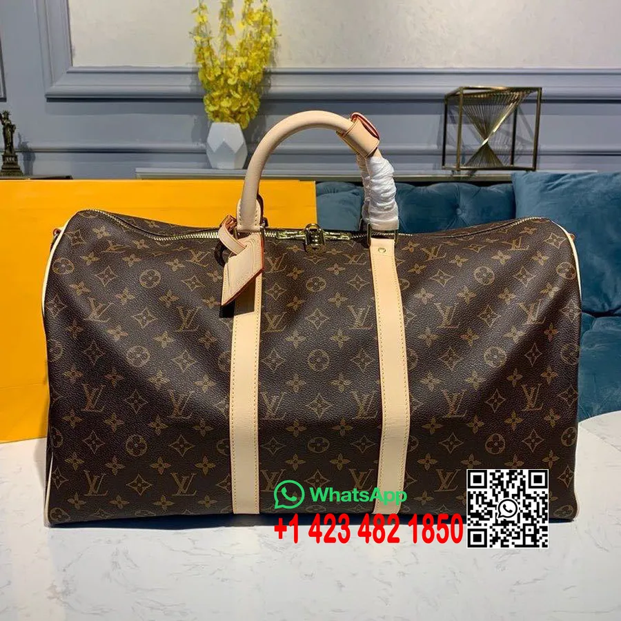 Louis Vuitton Keepall Bandouliere 55 Cm Monogram Lærred Efterår/vinter 2019 Kollektion M41414, Brun