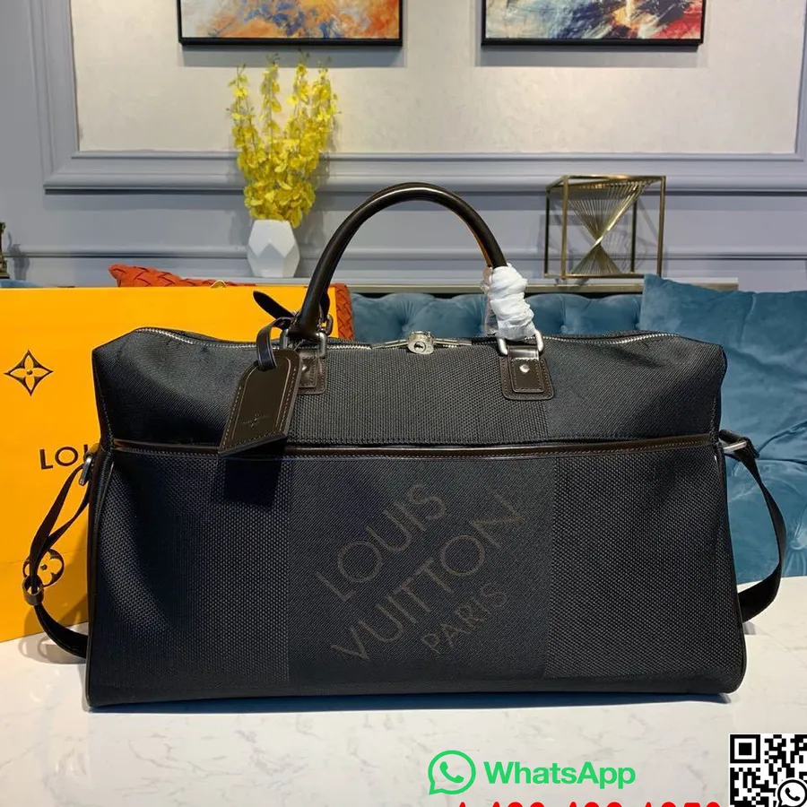 Louis Vuitton Keepall Bandouliere 50cm Damier Geant Souverain Canvas Lente/zomer 2019 Collectie M93071, Zwart