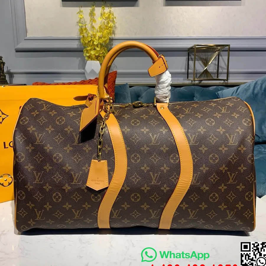 Louis Vuitton Keepall Bandoulière 50 Cm Monogram Canvas Herfst/winter 2019 Collectie M44474, Bruin