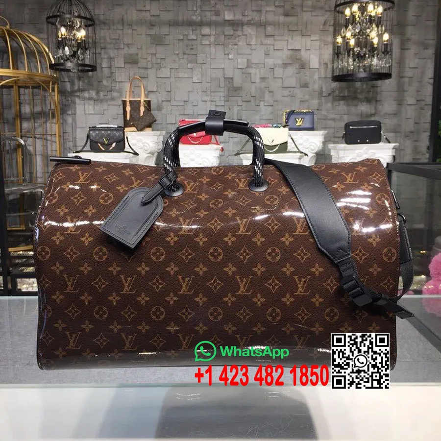 Louis Vuitton Keepall Bandoulière 50cm Monogram Glazuur Canvas Herfst/winter 2019 Collectie M43899, Bruin