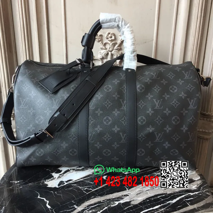 Louis Vuitton Keepall Bandouliere 45cm Monogramma Aptumsums Audekls Rudens/ziema 2019 Kolekcija M40569, Melna