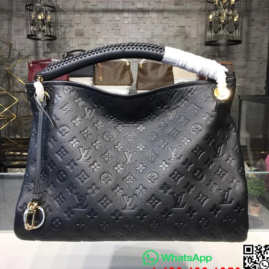 Louis Vuitton Artsy Mm чанта 42cm монограм Empreinte Canvas колекция пролет/лято 2019 M43857, черен