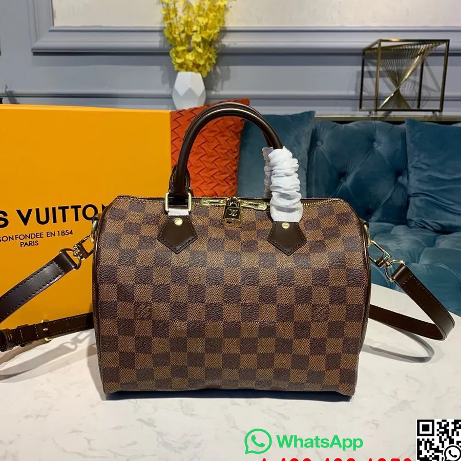 Louis Vuitton Speedy Bandouliere Kott 25cm Damier Ebene Lõuend Kevad/suvi 2019 Kollektsioon N41368, Pruun