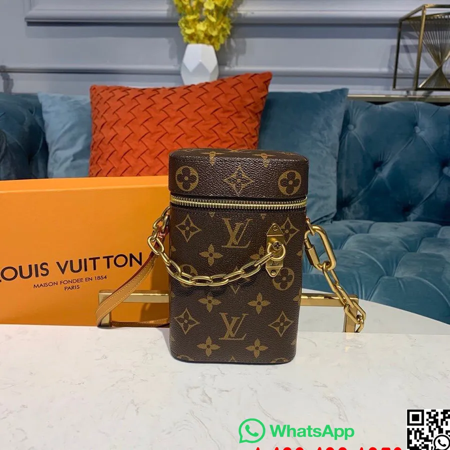 Caja Para Teléfono Louis Vuitton Lona Monograma De 10 Cm Colección Otoño/invierno 2019 M44914, Marrón