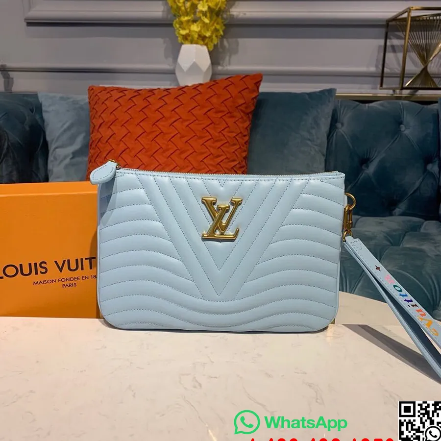 Louis Vuitton Prošívaná Kabelka Na Zip 25cm Telecí Kůže Kolekce Jaro/léto 2019 M68478, Světle Modrá