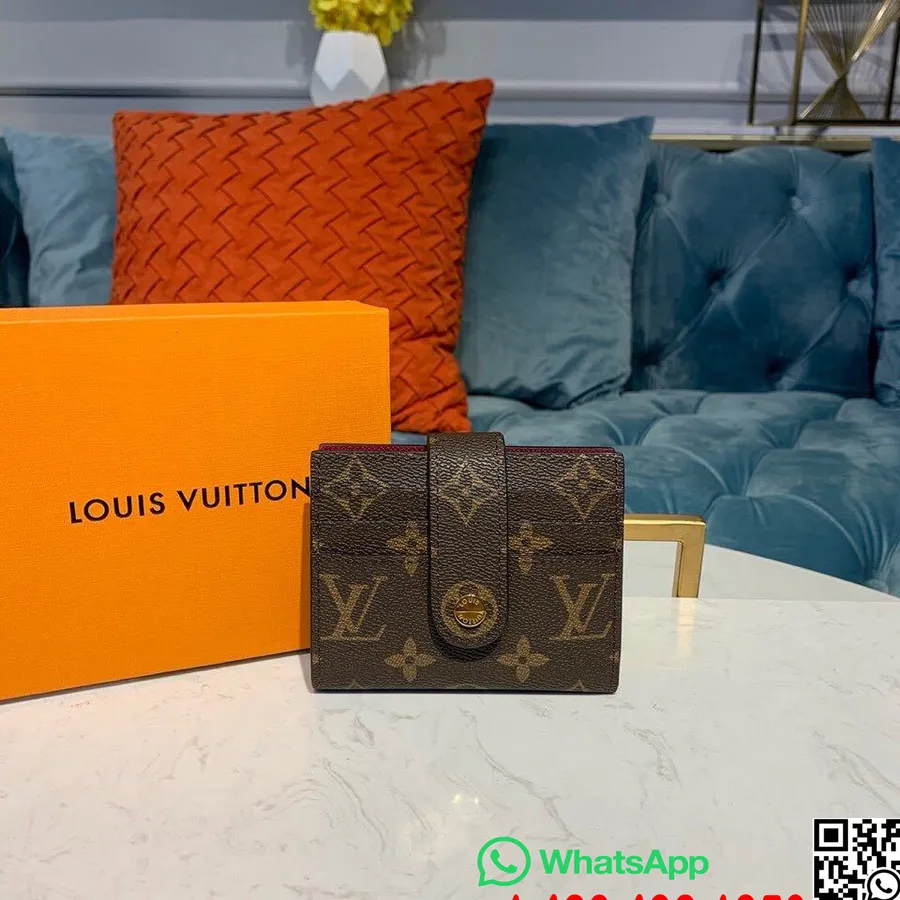 Louis Vuitton Victorine 12 Porte-cartes Portefeuille 10cm Toile Monogram Collection Automne/hiver 2019 M66533, Bordeaux