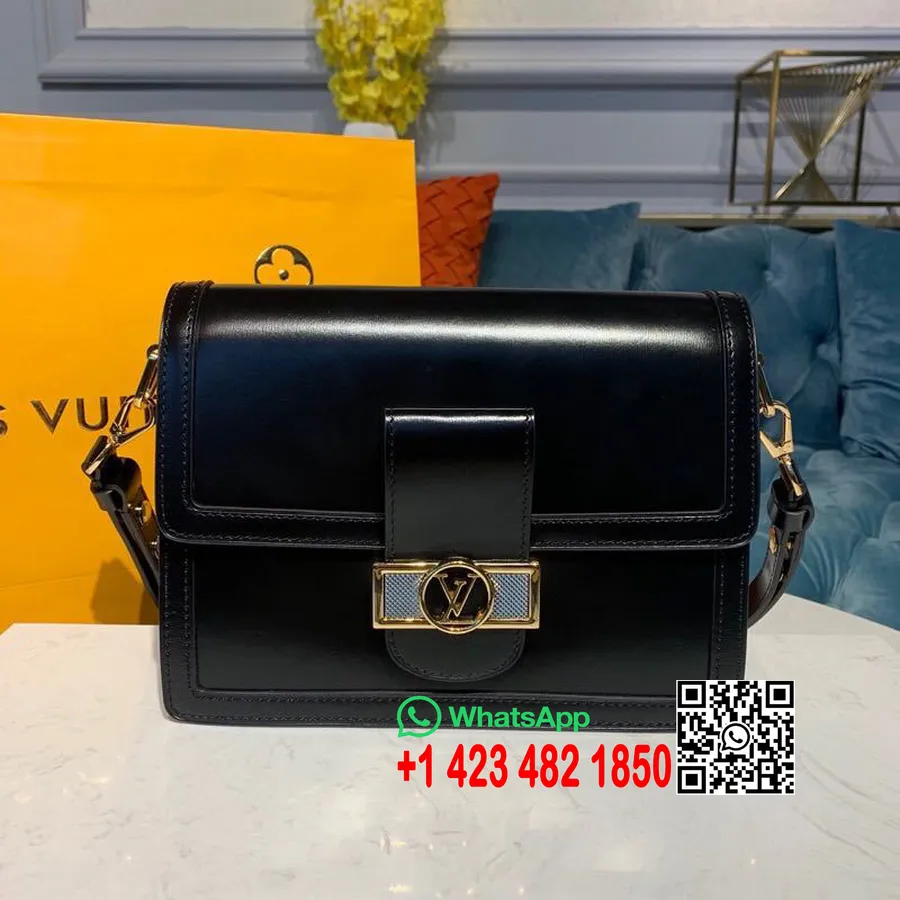 Louis Vuitton Dauphine Lugano Mm Kott 25m Sile Vasikanahk Kruiis 2020 Kollektsioon M55735, Must