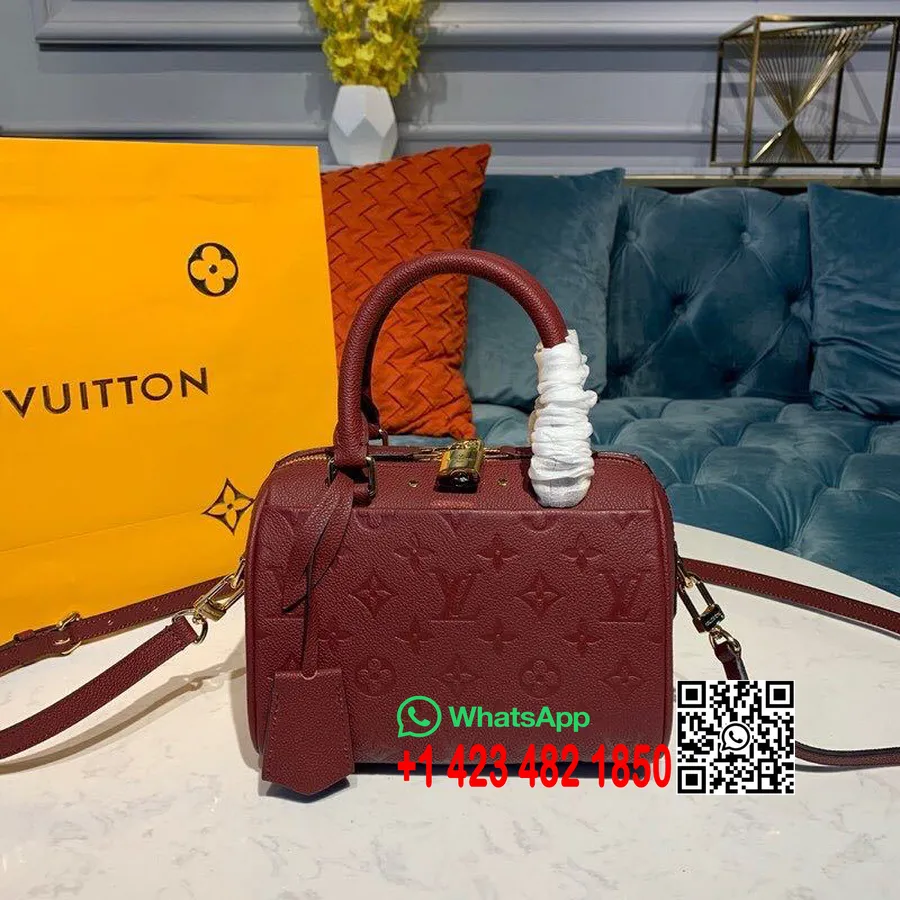 Louis Vuitton Speedy Bandouliere Taška 20cm Monogram Empreinte Kožená Kolekce Jaro/léto 2019 M42397, Pálená červená