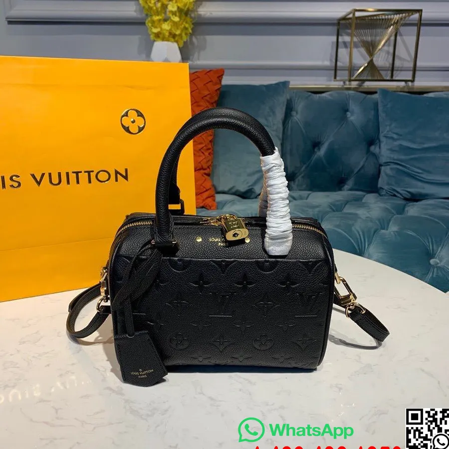 Louis Vuitton Speedy Bandouliere Bag 20cm Monogram Empreinte Leather Spring/Summer 2019 Collection M42397, Black