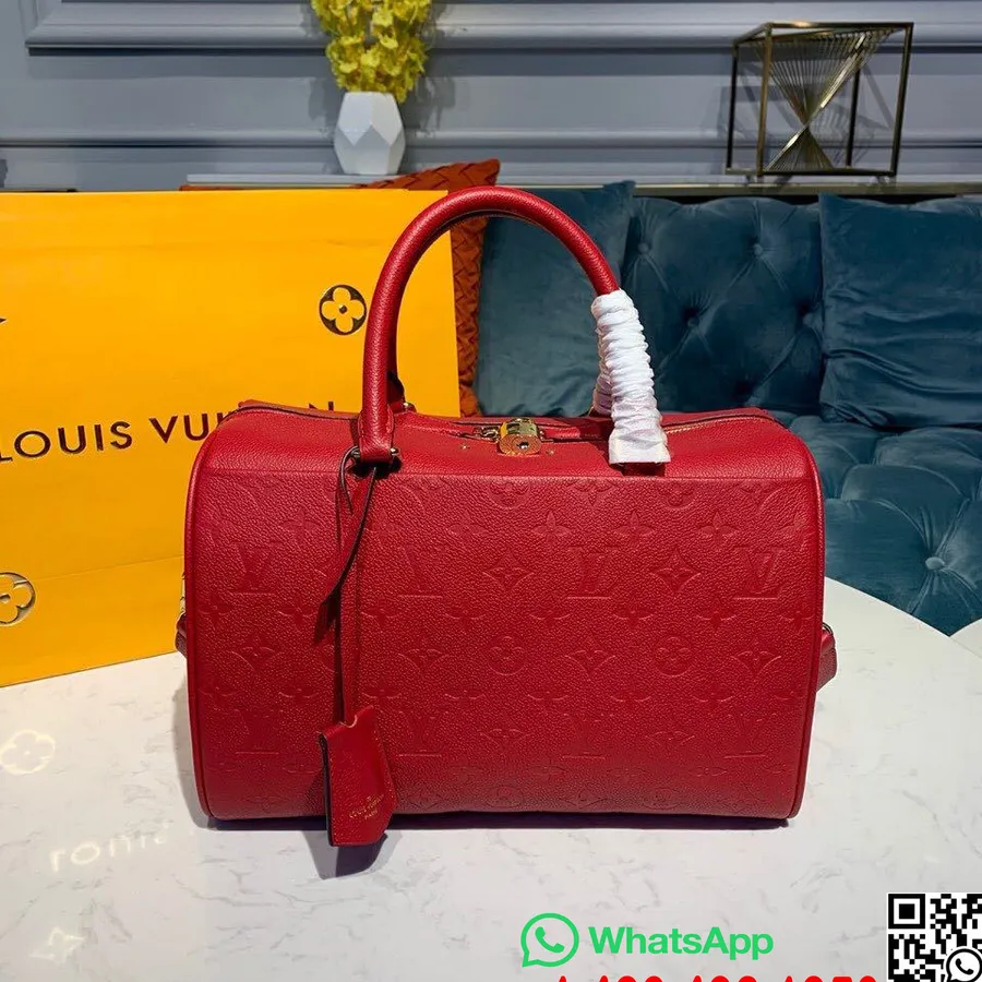 Bolsa Louis Vuitton Speedy Bandouliere 30cm Monograma Empreinte Couro Coleção Primavera/verão 2019 M42406, Vermelho