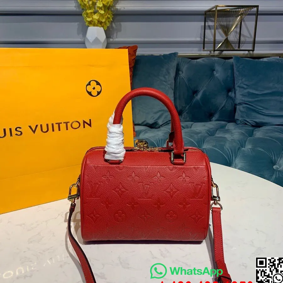 Louis Vuitton Speedy Bandouliere Bag 20cm Monogram Empreinte Leather Spring/Summer 2019 Collection M42397, Red