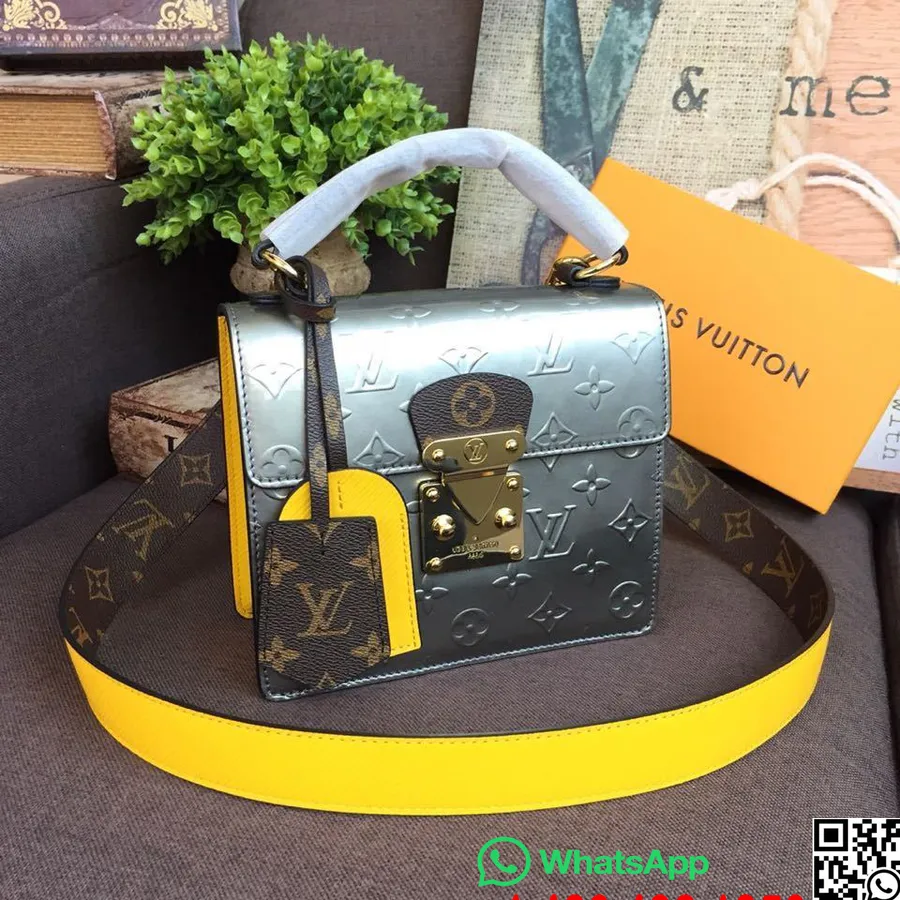 Louis Vuitton Spring Street Bag 20cm Monogram Vernis Canvas Kolekcja Wiosna/lato 2019 M90376, Szary Metalik