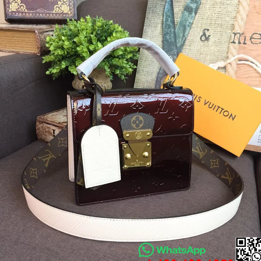 Louis Vuitton Spring Street Bag 20cm Monogram Vernis Canvas Vår/sommer 2019 Kolleksjon M90376, Amarante