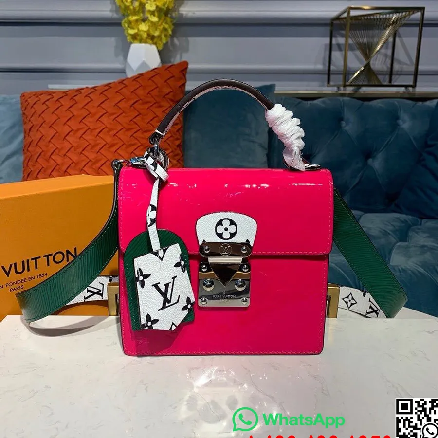 Louis Vuitton Spring Street Bag 20cm Monogram Vernis Canvas Vår/sommer 2019 Kolleksjon M90376, Berlingot Rosa