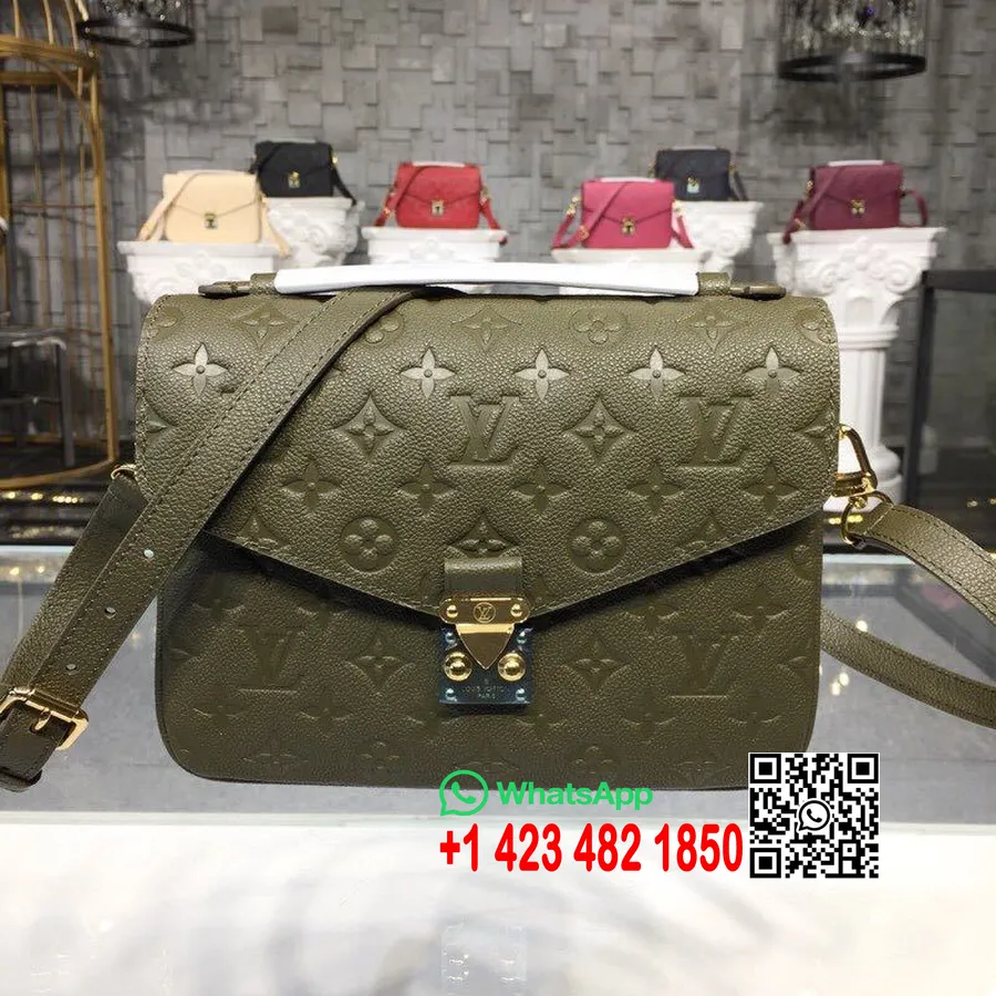 Louis Vuitton Pochette Metis 25 Cm Väska Monogram Empreinte Canvas Vår/sommar 2019 Kollektion M44018, Kaki Fango