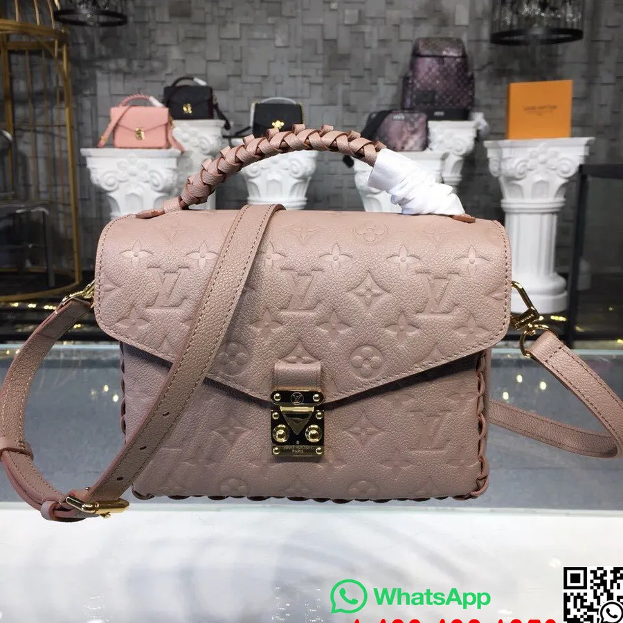 Louis Vuitton Pochette Metis 24 см чанта с плетена дръжка монограм Empreinte Canvas колекция пролет/лято 2019 M43942, голо