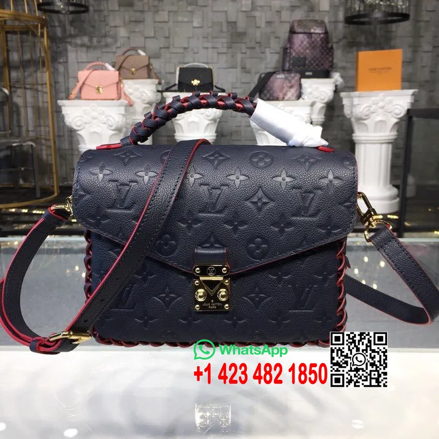 Louis Vuitton Pochette Metis 24 Cm-es Fonott Fogantyús Táska Monogram Empreinte Vászon 2019 Tavaszi/nyári Kollekció M43942, Teng