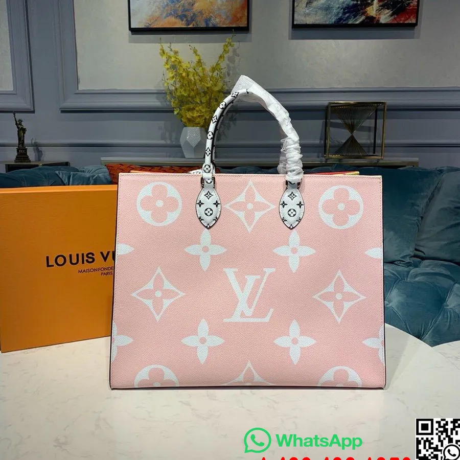 Louis Vuitton Bolsa Onthego 42cm Monograma Lona Gigante Coleção Primavera/Verão 2019 M44569, Rouge