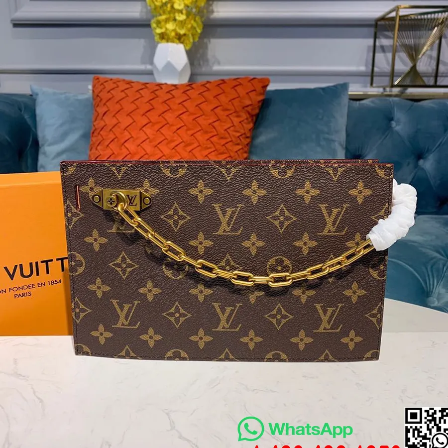 Louis Vuitton Retiazka Pánska Taška 20cm Monogram Plátno Kolekcia Jar/leto 2020 M44388, Hnedá/hnedá