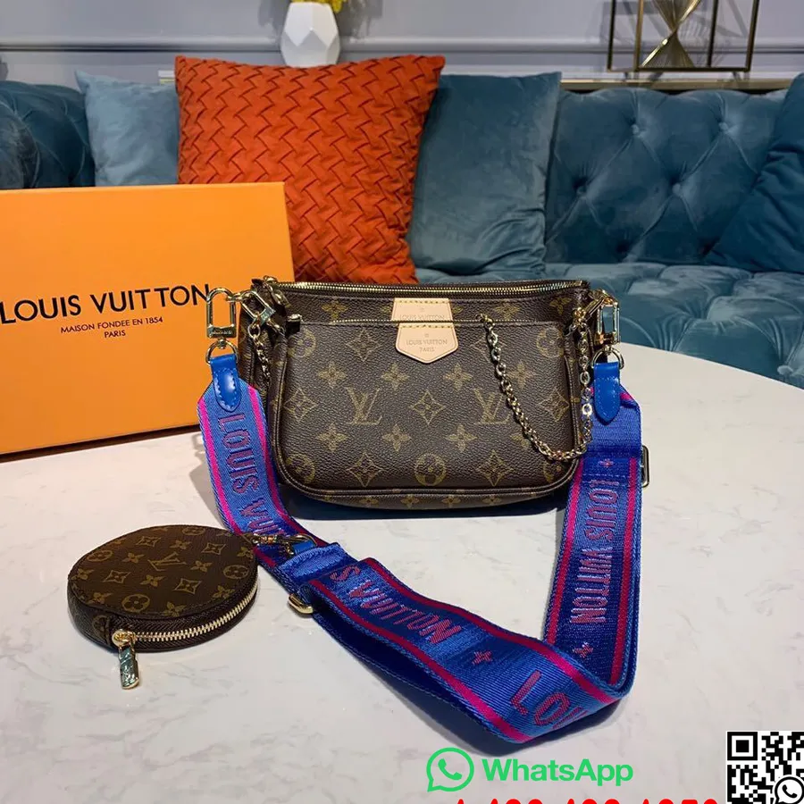 Louis Vuitton Multi Pochette Accessoires Sacs Toile Monogram Collection Automne/hiver 2019 M44813, Bleu