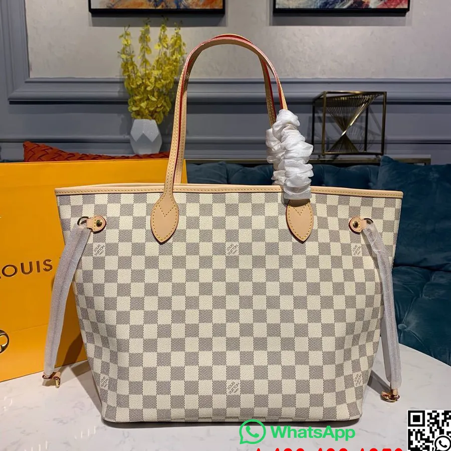 Louis Vuitton Neverfull Mm Torba 32cm Damier Azur Platno Kolekcija Jesen/zima 2019. N41361, Bež