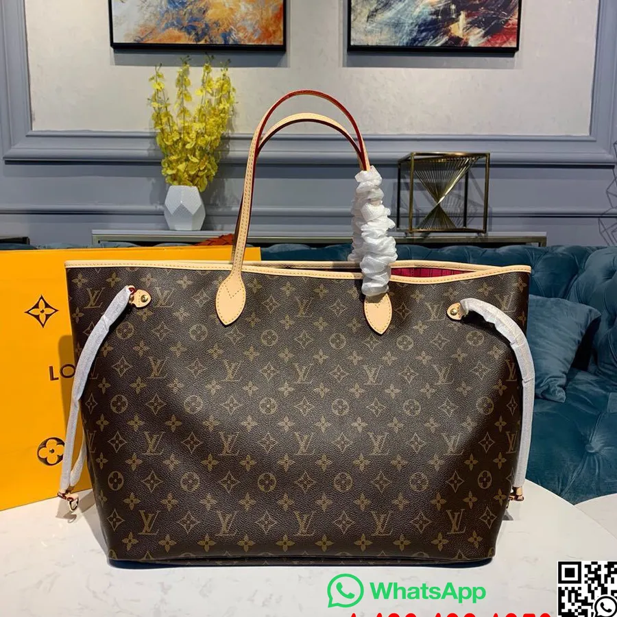 Louis Vuitton Neverfull Gm Väska 40cm Monogram Canvas Höst/vinter 2019 Kollektion M41180, Fuchsia