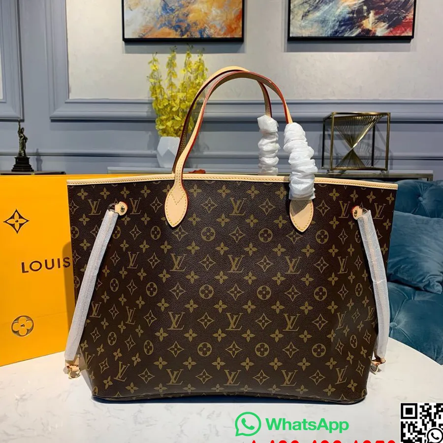 Louis Vuitton Neverfull Gm Väska 40cm Monogram Canvas Höst/vinter 2019 Kollektion M40990, Brun