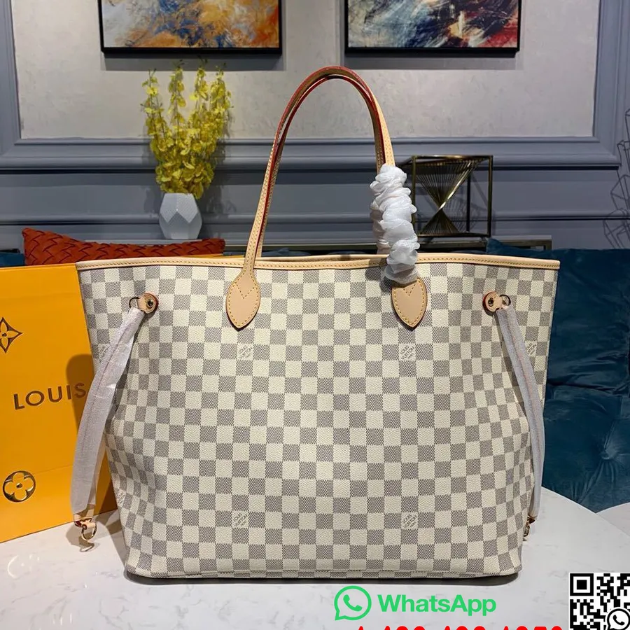 Louis Vuitton Neverfull Gm Taška 40cm Damier Azur Plátno Kolekcia Jeseň/zima 2019 N41360, Béžová