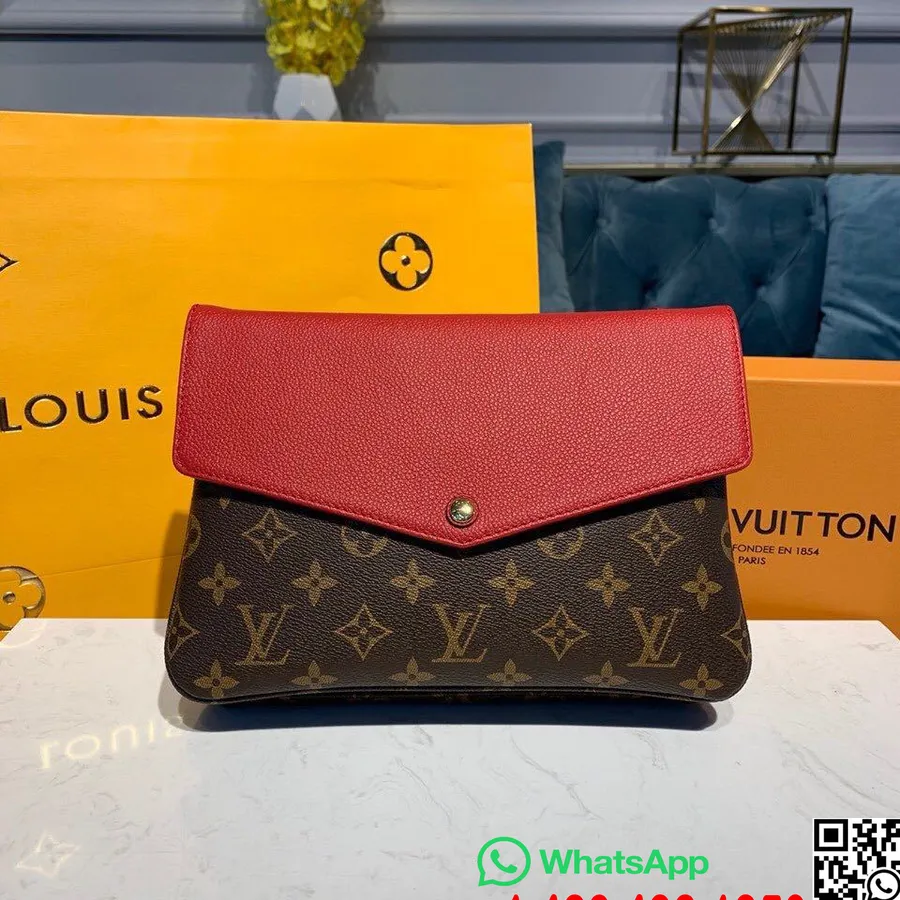 Louis Vuitton Dvakrát Taška Cez Rameno 26cm Monogram Plátno Kolekcia Jar/leto 2019 M50184, Cerise