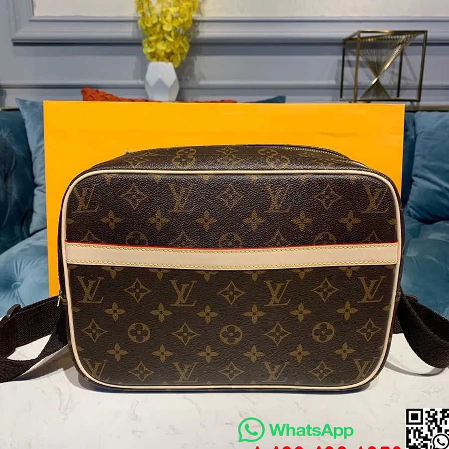 Bolsa Mensageiro Louis Vuitton Reporter 28 Cm Lona Monograma Coleção Primavera/verão 2019 M45254, Marrom