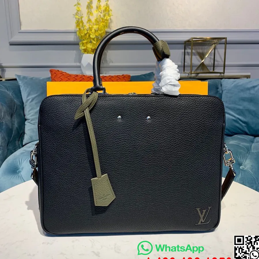 Louis Vuitton Armand Mm чанта за документи 38cm Taurillon кожена колекция пролет/лято 2019 M55227, черна