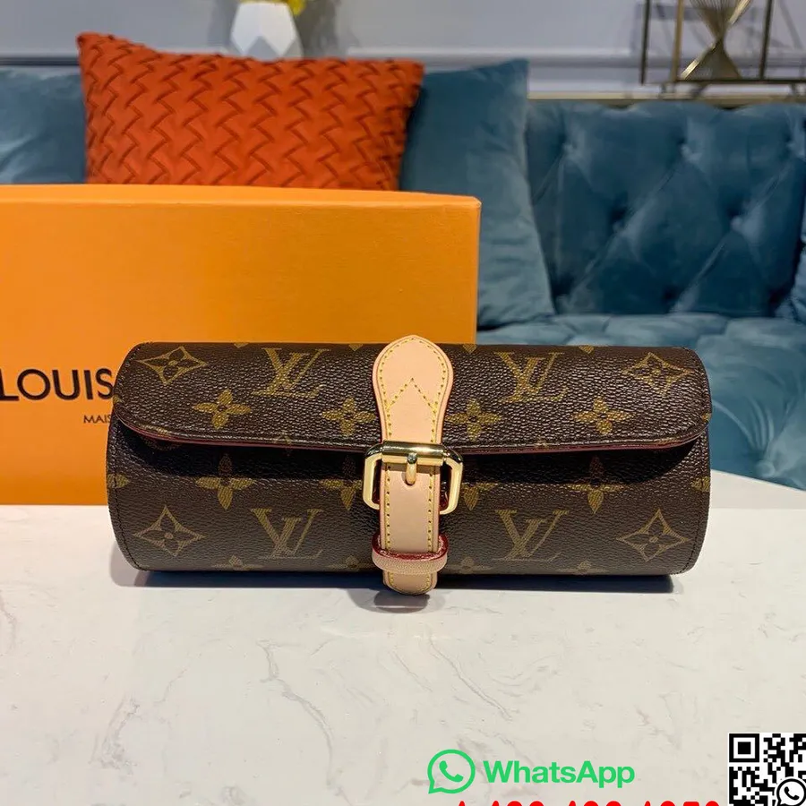 Louis Vuitton 3 Saat Kılıfı Monogram Tuval Sonbahar/kış 2019 Koleksiyonu M47530, Kahverengi