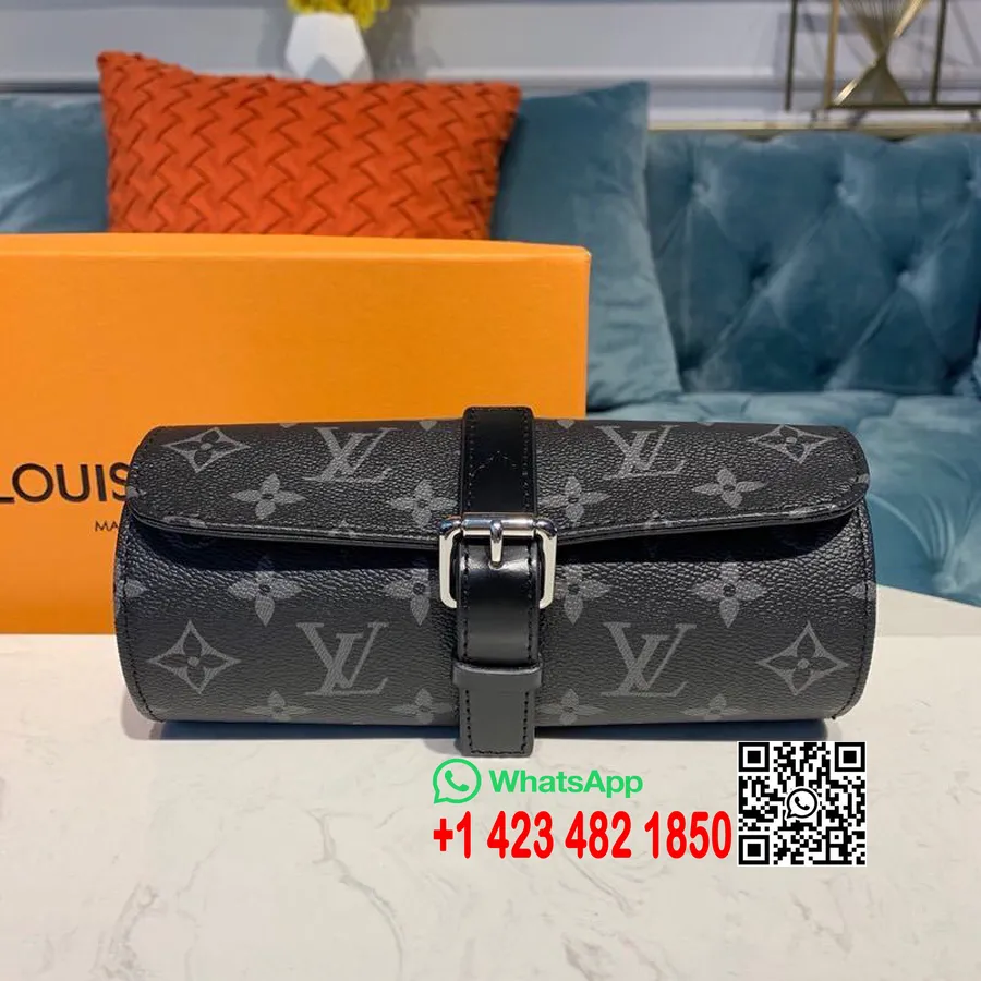 Louis Vuitton 3 Saat Kılıfı Monogram Infini Canvas Sonbahar/kış 2019 Koleksiyonu M47530, Siyah