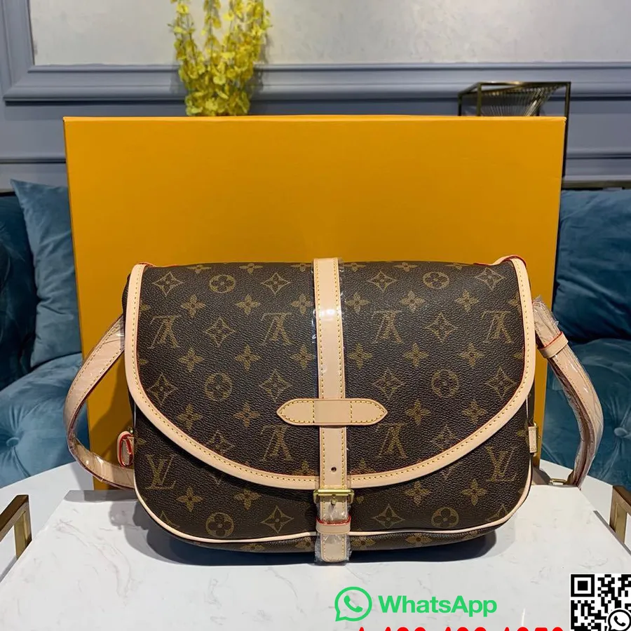 Louis Vuitton Saumur Bag 28cm Monogram Canvas Vår/sommer 2019 Kolleksjon M42256, Brun