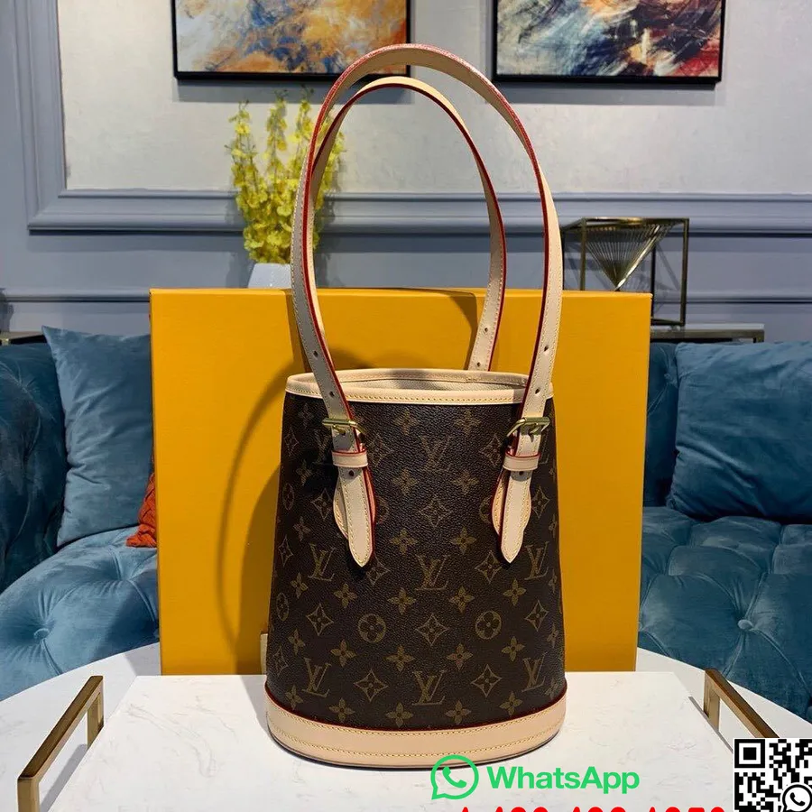 Louis Vuitton Bøtteveske 26cm Monogram Canvas Vår/sommer 2019 Kolleksjon M42238, Svart