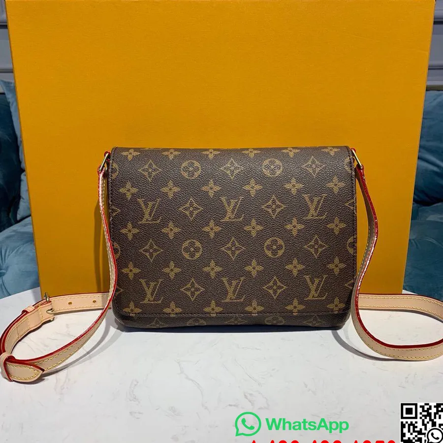 Louis Vuitton Musette Tango Skulderveske 26cm Monogram Canvas Vår/sommer 2019 Kolleksjon M51257, Brun