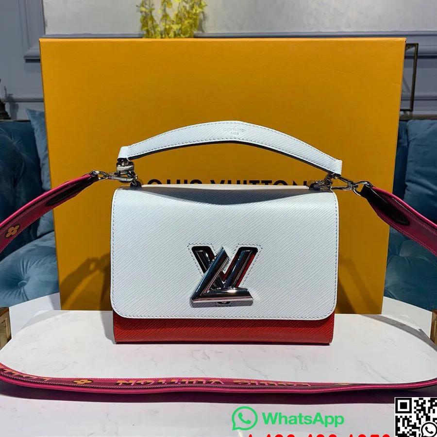 Bolso Louis Vuitton Twist Mm Epi Lona Colección Otoño/invierno 2019 M50282, Blanco/rojo