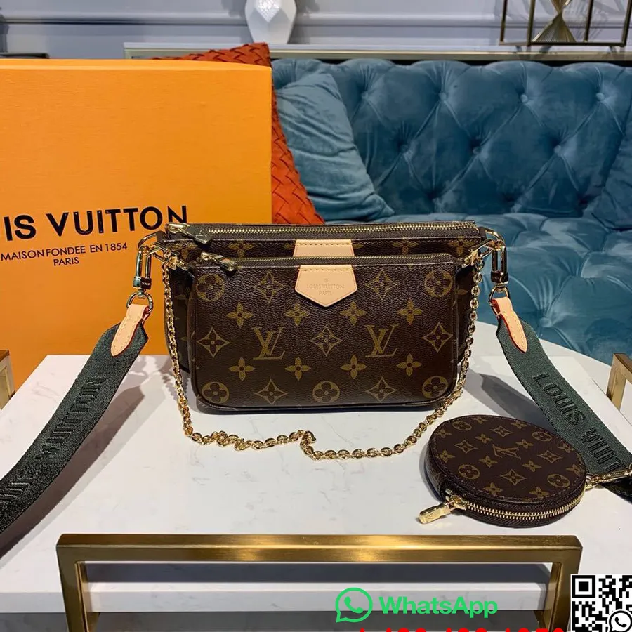 Louis Vuitton Multi Pochette Accessoires Bolsas Monograma Lona Coleção Outono/inverno 2019 M44813, Caqui