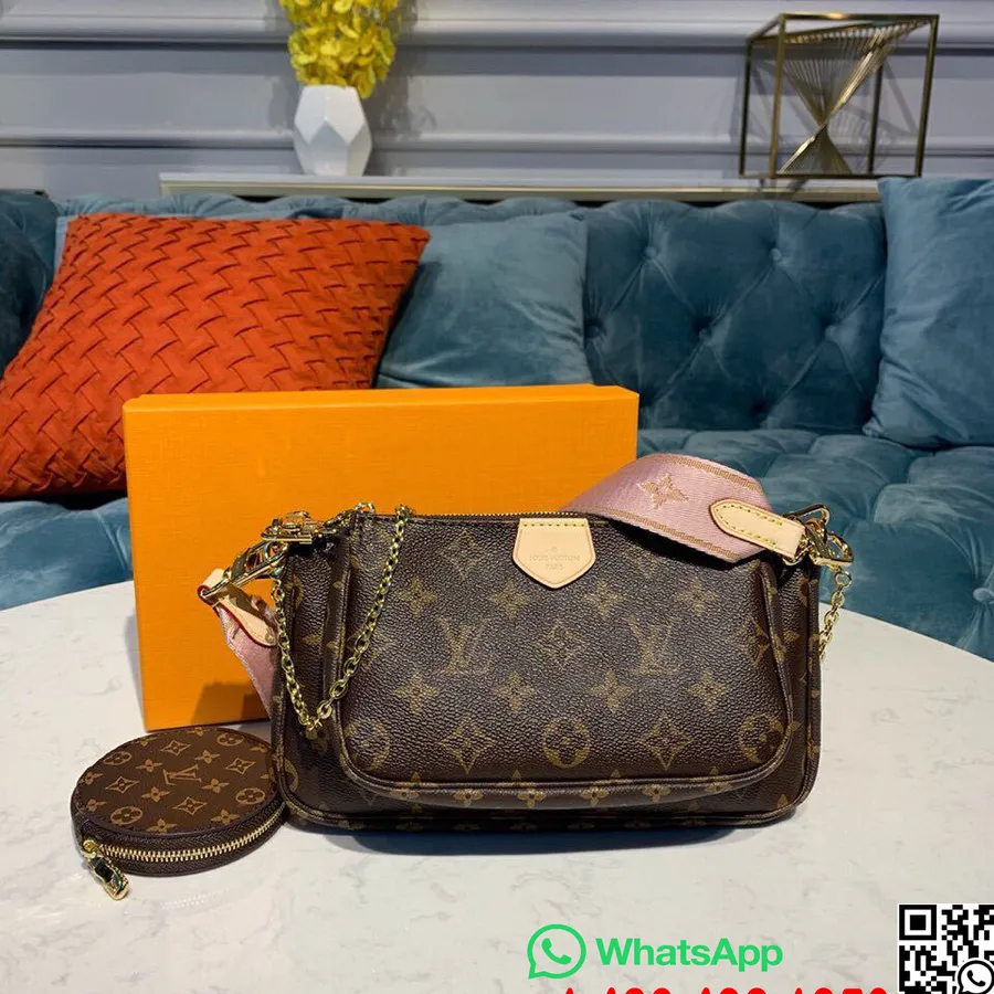 Louis Vuitton Multi Pochette Accessoires Toile Monogram Collection Automne/hiver 2019 M44840, Rose Clair