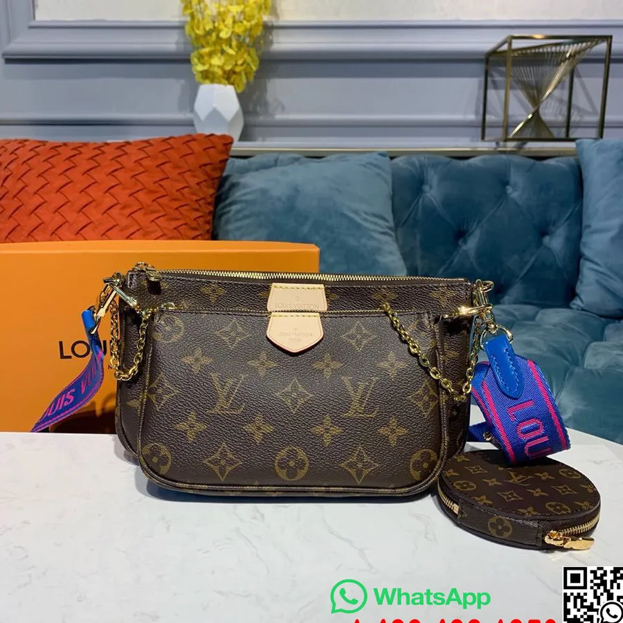 Louis Vuitton Multi Pochette Accessoires Bolsas Monograma Lona Outono / Inverno 2019 Coleção M44813, Azul