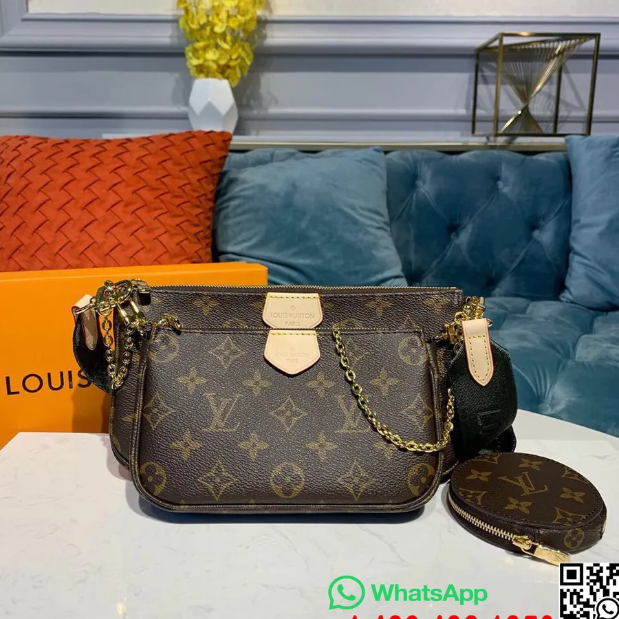 Louis Vuitton Multi Pochette Accessoires Bolsas Monograma Lona Coleção Outono/inverno 2019 M44813, Caqui